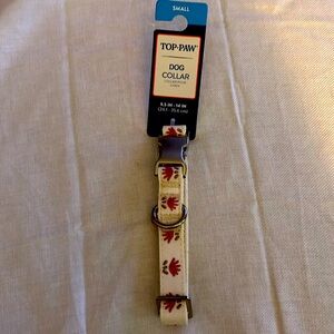 Top Paw Pink Flower Nylon Dog Collar (S)